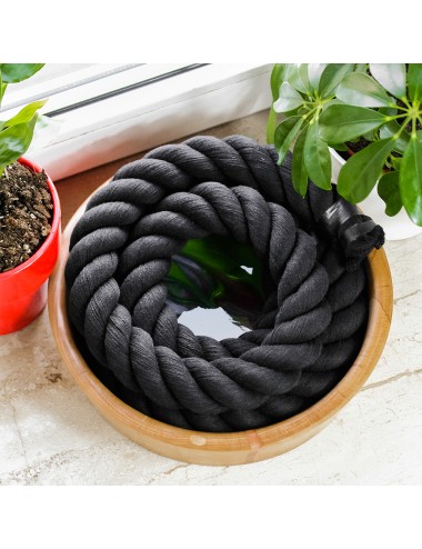 Corda di cotone nera 30 mm