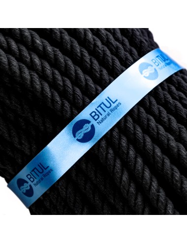 Schwarzes Baumwollseil 12 mm