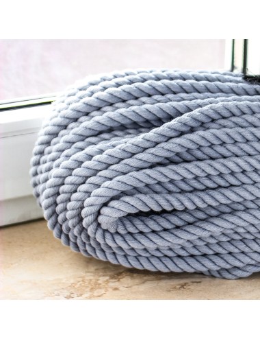 Gray cotton rope 8 mm 50 m