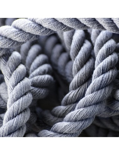 Graues Baumwollseil 10 mm