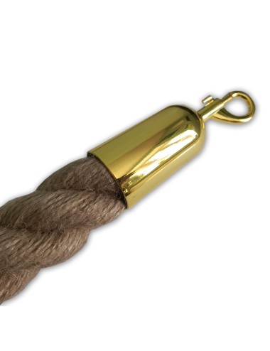 Tapón para cuerda Ø40 mm con mosquetón - Color Oro